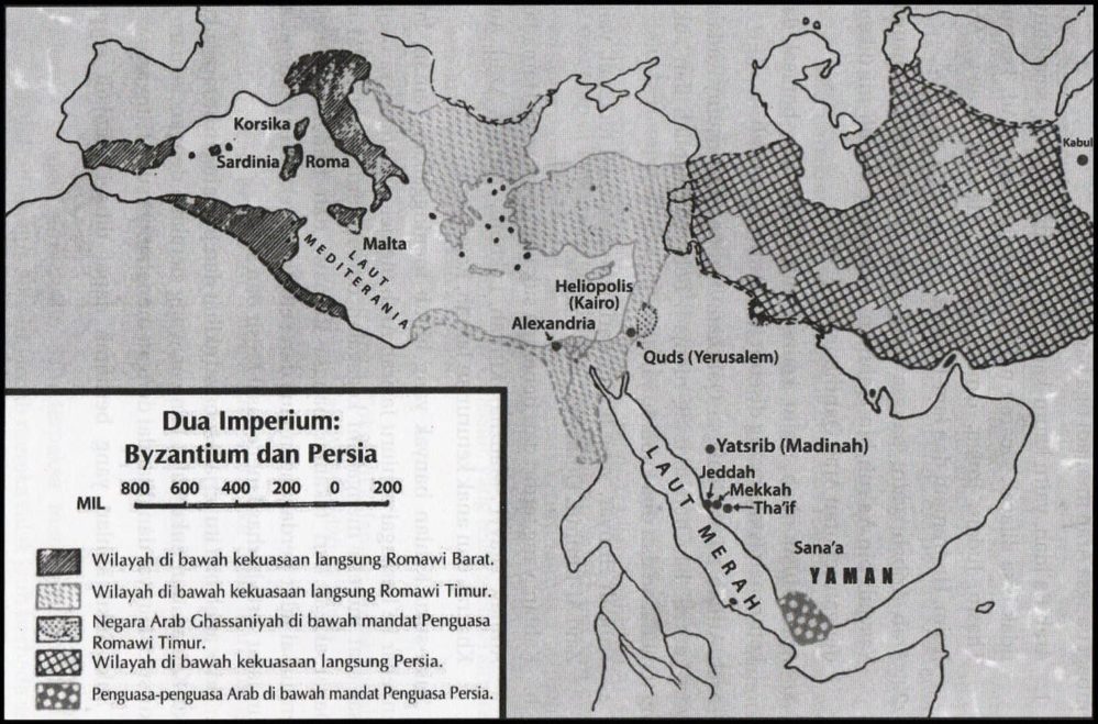 Peta Imperium Byzamtium dan Persia